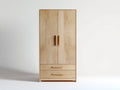 Armarios de 2 puertas con 2 cajones en madera de ingeniería 90x50x190 cm - roble claro - almacenamiento vertical
