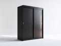Armarios 120 x 50 x 180 cm - negro - diseño alto con dos puertas correderas